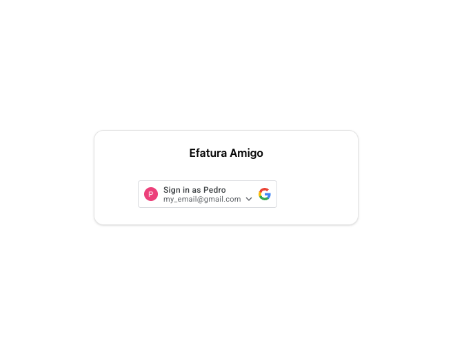 Login page